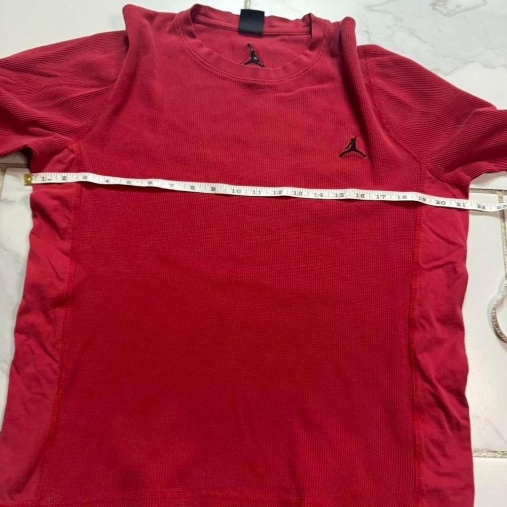 Y2K Jordan red long sleeve thermal shirt Size L - Picture 4 of 5